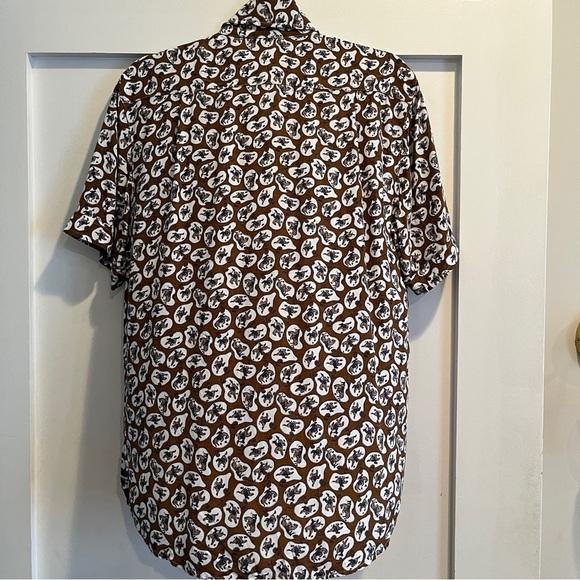 Seaplane Short Sleeve Button Up Shirt in Deadstock Horse Cowboy Print - Picture 5 of 5